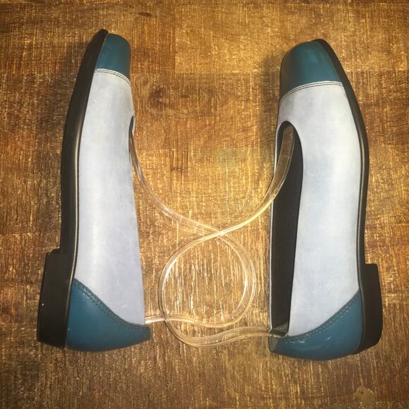 SAS Shoes Coco Slip on Loafer Ballet Flat Cap Toe Blue Two Tone Womens 8.5 M - Picture 9 of 10